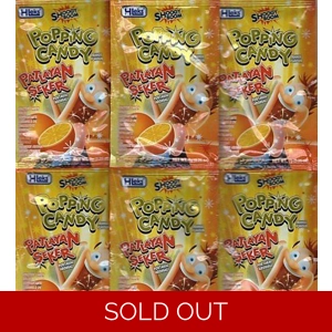 Hleks Orange Flavoured Popping Candy Sweets